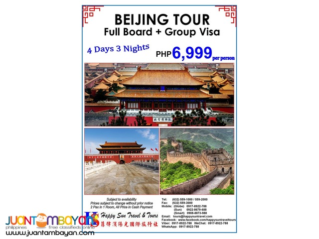 Beijing Full Board with China Group Visa Beijing Full Board with China Group Visa