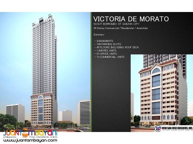VICTORIA de Morato Quezon City Condo = Php 1,981,317 up