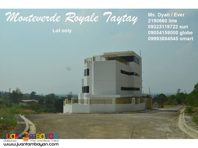 Overlooking Lot for Sale n Taytay nr ClubManilaEast Monteverde Royale