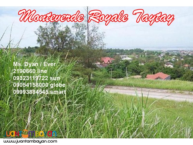 Overlooking Lot for Sale n Taytay nr ClubManilaEast Monteverde Royale