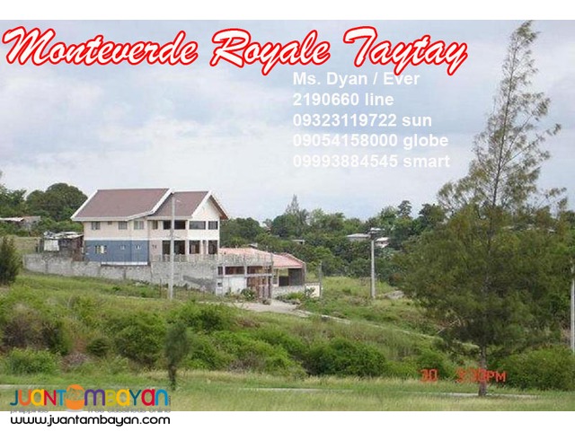 Overlooking Lot for Sale n Taytay nr ClubManilaEast Monteverde Royale