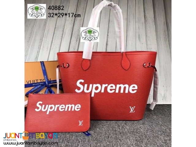 LOUIS VUITTON NEVERFULL SUPREME - LV NEVERFULL RED