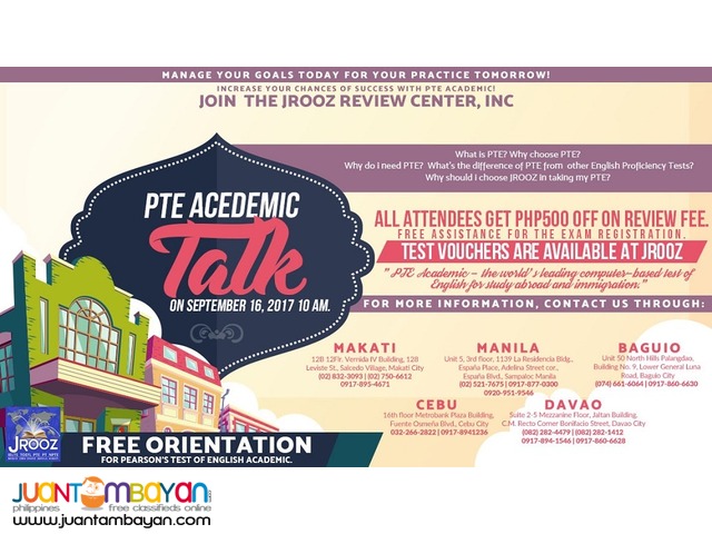 JROOZ PTE Academic Talk – September 16, 2017 JROOZ PTE Academic Talk – September 16, 2017