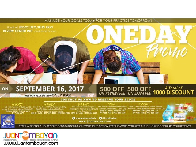 JRooz IELTS One Day Promo – September 16, 2017