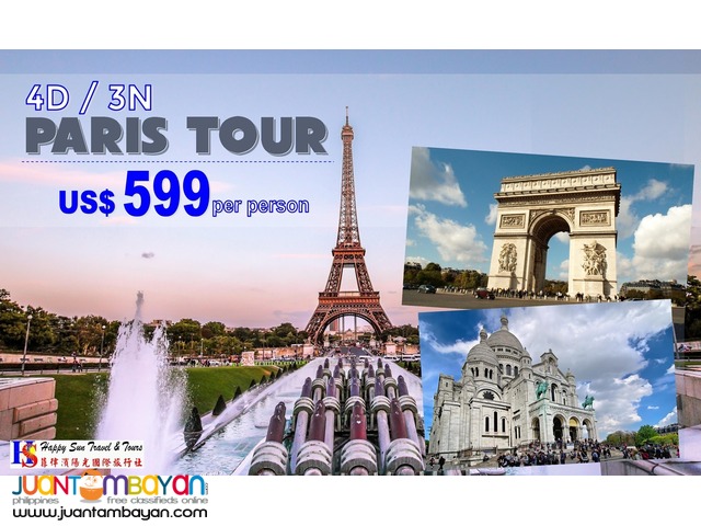 4D3N Paris Tour Package