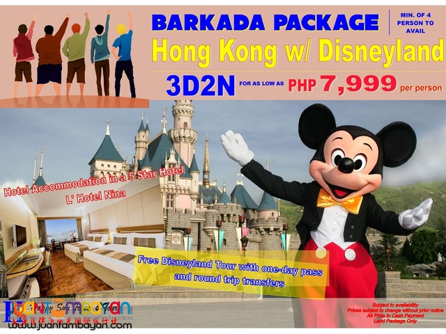 Barkada Package – Hong Kong with Free Disneyland Package