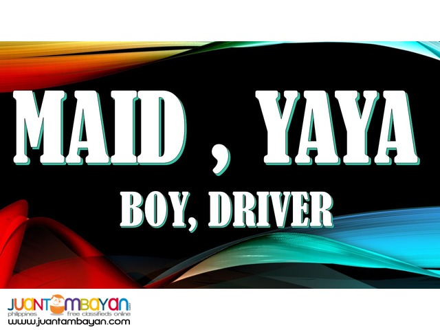 Maid Yaya all around Housemaids Boy Maid Yaya all around Housemaids Boy
