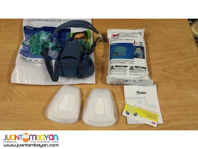 3M 7502 7-piece Respirator Spray Painting  Face Mask 