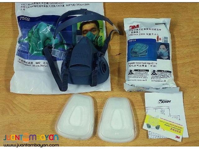 3M 7502 7-piece Respirator Spray Painting  Face Mask 