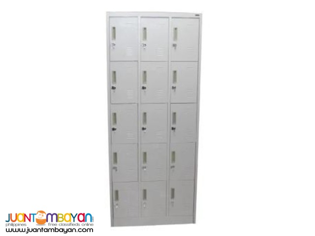 SCHAFFEN 15 Door Steel Cabinet (Off White Gray)