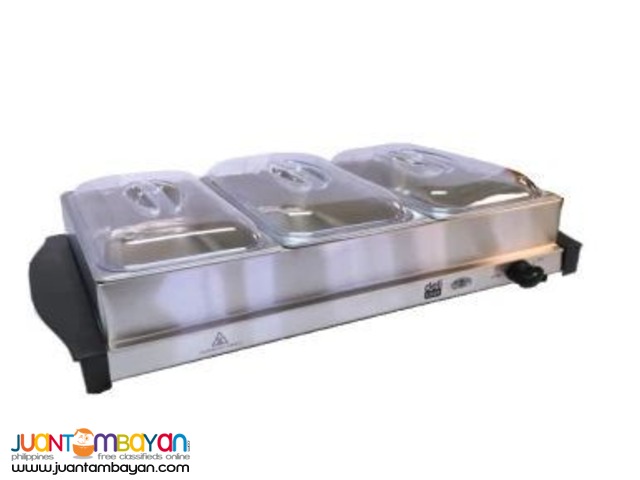 Deli Chef Buffet Warmer 3x 2.6L TGS-BS570B (Silver)