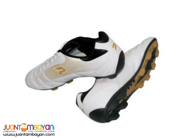 PATRICK Soccer Shoes US Size 9.5(White/Gold)