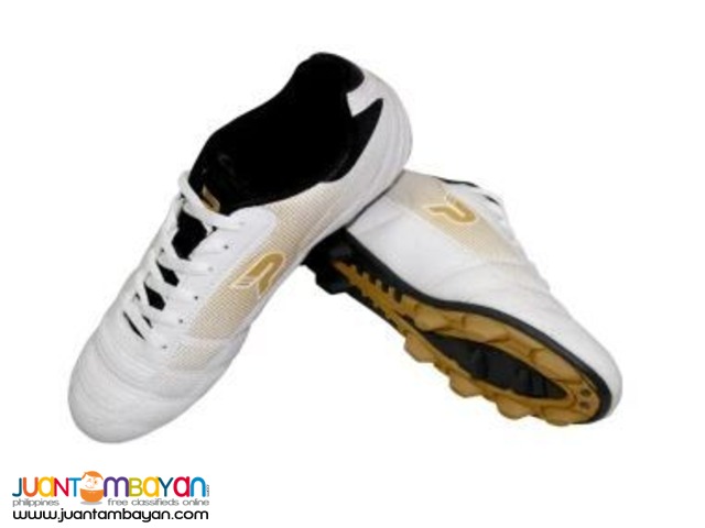 PATRICK Soccer Shoes US Size 9.5(White/Gold)