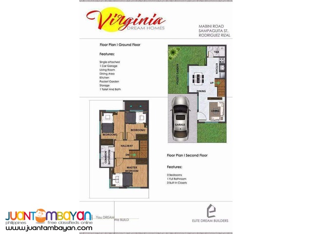 Single Attached House for Sale in Burgos Montalban Virginia Homes