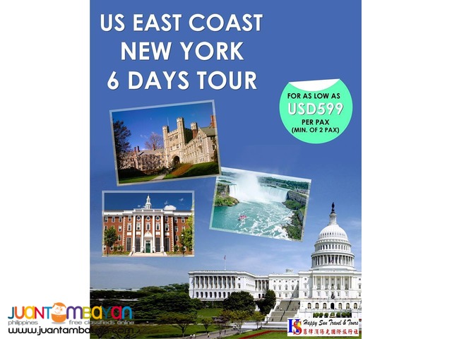 6D5N US East Coast Tour Package