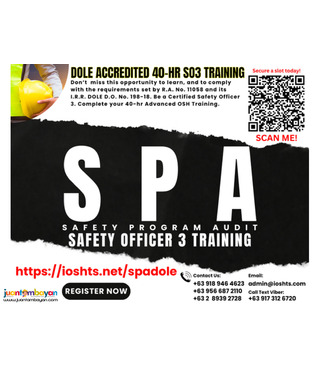 SO3 Training SPA Training DOLE Accredited Safety Officer 3 Training