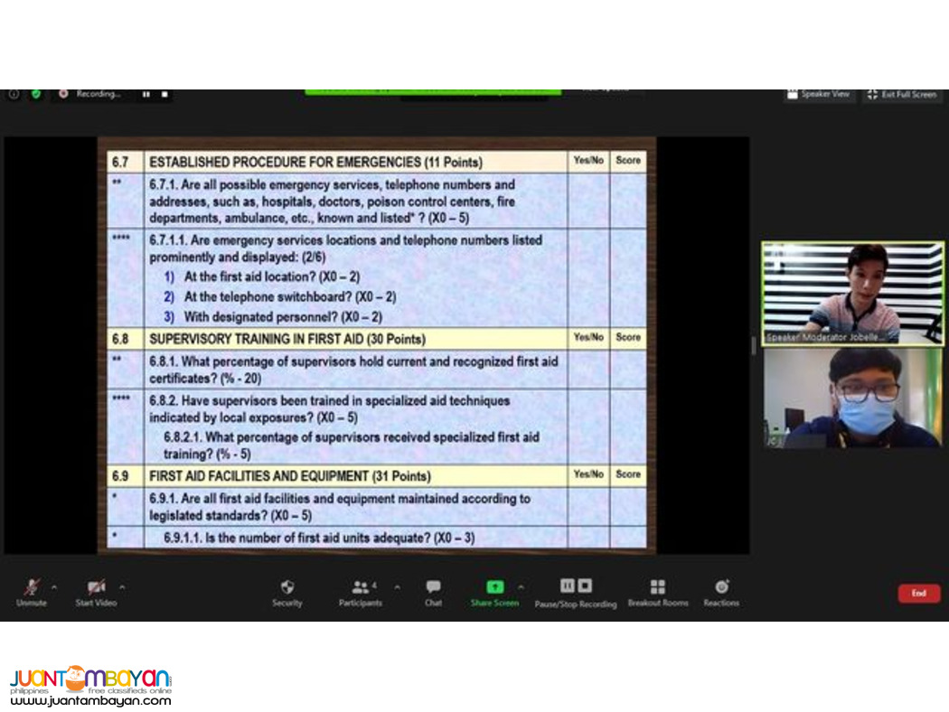 Online SPA Training SO3 Training DOLE Accredited Safety Officer 3