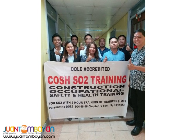 Face To Face COSH Training DOLE Safety Officer 2 PCAB COSH AMO STE