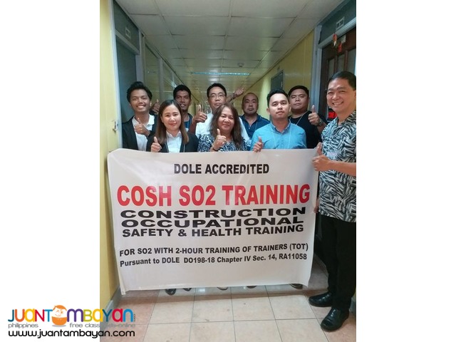 COSH Training DOLE Safety Officer 2 PCAB COSH AMO STE Face To Face