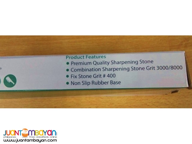 Sharp Pebble 3000/8000 Grit Sharpening Whetstone w/ Flattening Stone