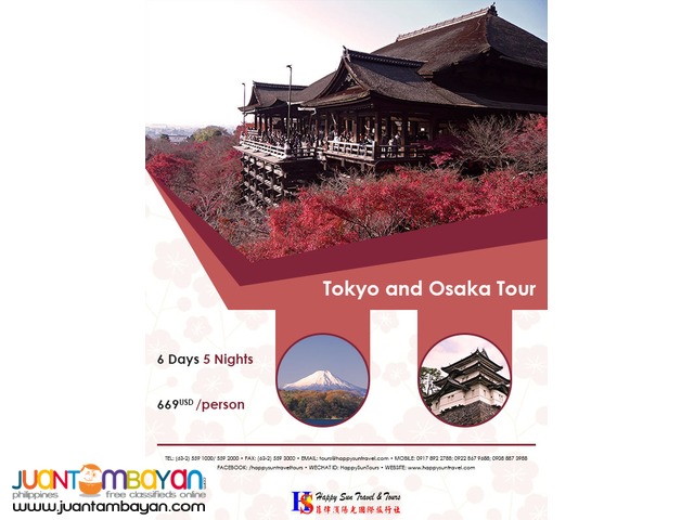 6D5N Tokyo & Osaka Tour Package