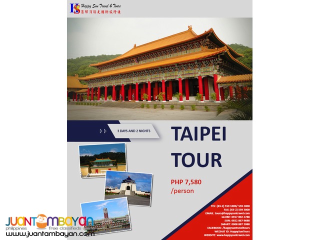 3D2N Taipei Tour Package