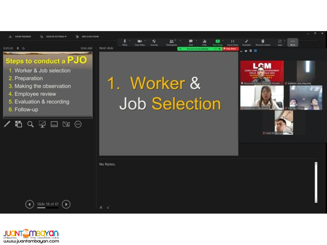 Online LCM HIRAC Training SO3 Training DOLE Accredited Safety Officer