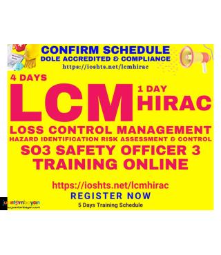 LCM HIRAC Training SO3 Training DOLE Accredited Safety Officer Online
