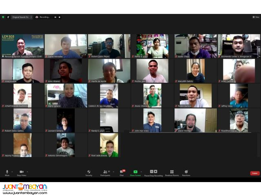 LCM HIRAC Training SO3 Training DOLE Accredited Safety Officer Online
