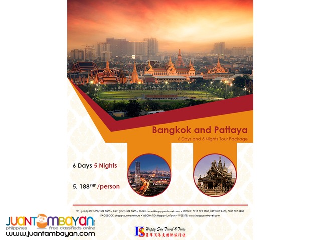 6D5N Bangkok & Pattaya Package