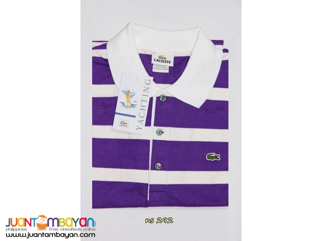 LACOSTE STRIPES FOR MEN - LACOSTE YACHTING MENS POLO SHIRT