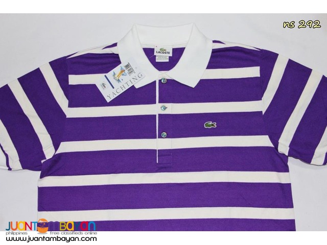 LACOSTE STRIPES FOR MEN - LACOSTE YACHTING MENS POLO SHIRT