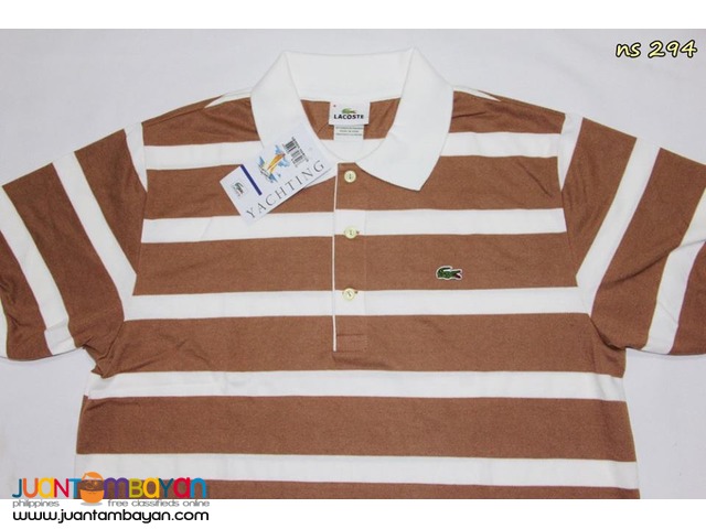 LACOSTE STRIPES FOR MEN - LACOSTE YACHTING MENS POLO SHIRT