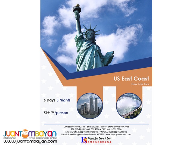6D5N East Coast Tour Package 6D5N East Coast Tour Package