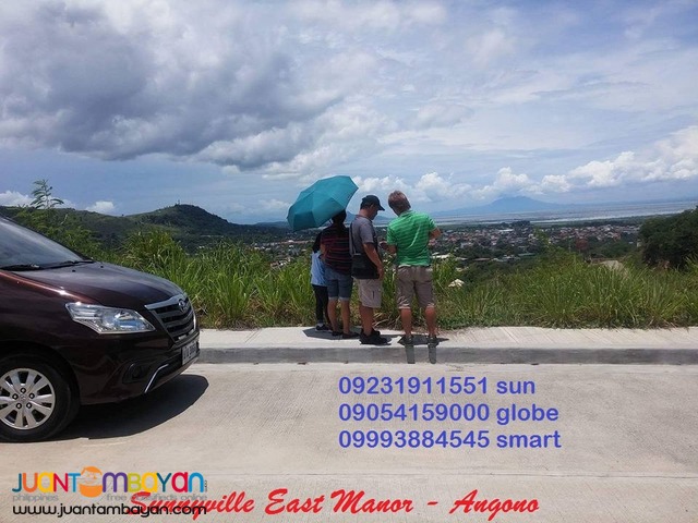 Sunnyville Angono overlooking Lot for Sale near SM accessible to Pasig
