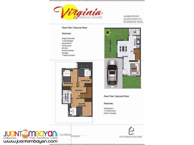Single House and Lot for Sale in Burgos Montalban near Hiway Virginia