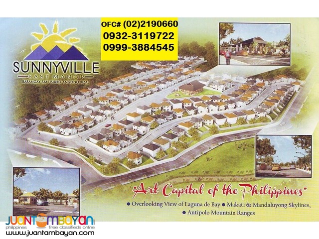 Overlooking Residential Lot for Sale in Sunnyville Angono Installment