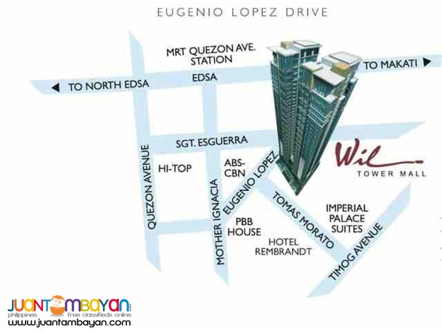 Ready for Occupancy condo for sale in Quezon City near ABSCBN