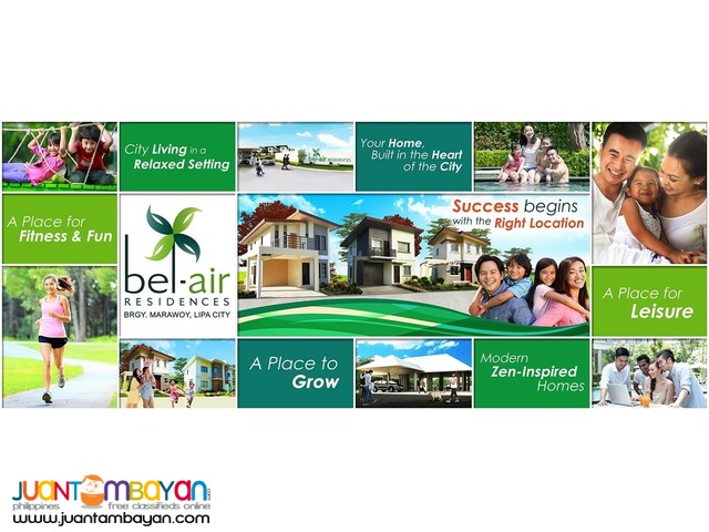 affordable house and lot Bel Air Residences Lipa City rent to own