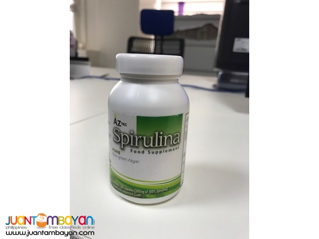 Spirulina Capsules - Food Supplements (500mg of 100% Spirulina)