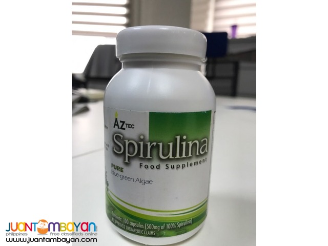 Spirulina Capsules - Food Supplements (500mg of 100% Spirulina)