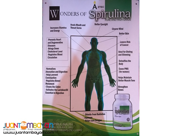 Spirulina Capsules - Food Supplements (500mg of 100% Spirulina)