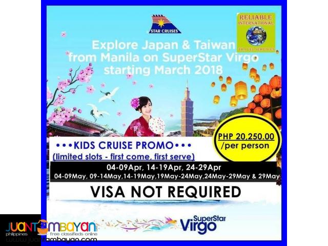 6D5N Cruise from Manila to Japan and Taiwan 2018 | NO VISA |