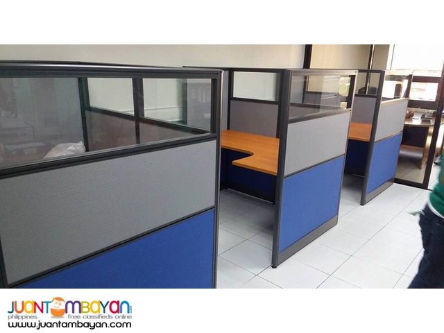 Office Partition with Glass top