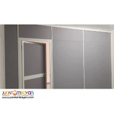 Gray Fabric Floor to Ceiling Office Partition