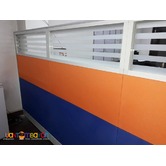 Glass Stripes Design with Office Partittion
