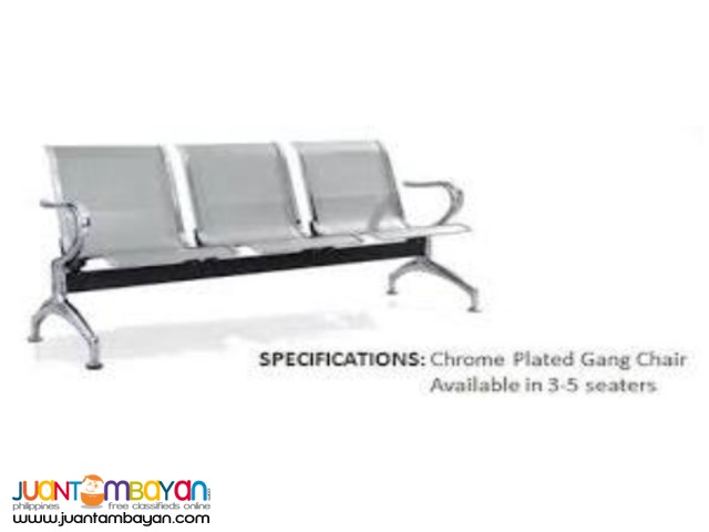 Chrome plated gang chair