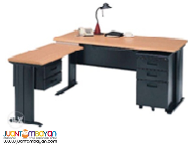 L-Type Table -Black metal legs