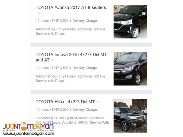 Alphabet Tacloban City Rent-A-Car