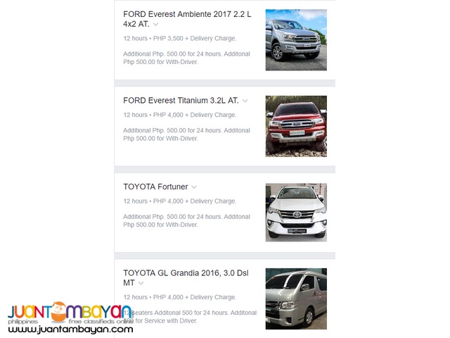 Alphabet Tacloban City Rent-A-Car